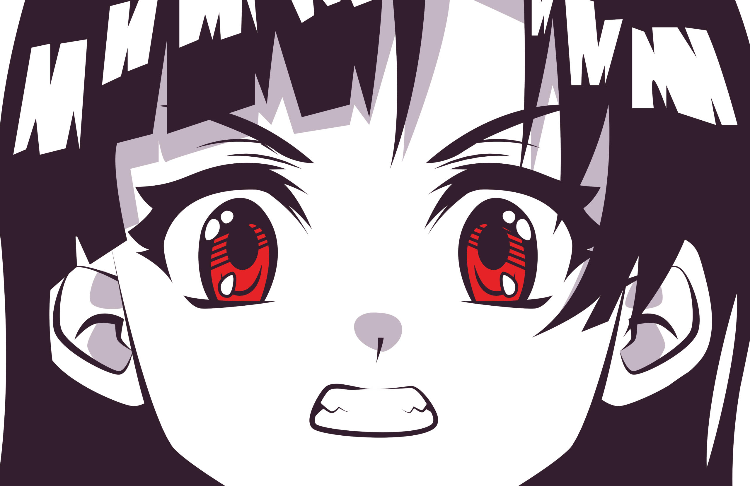 Anime girl with red eyes